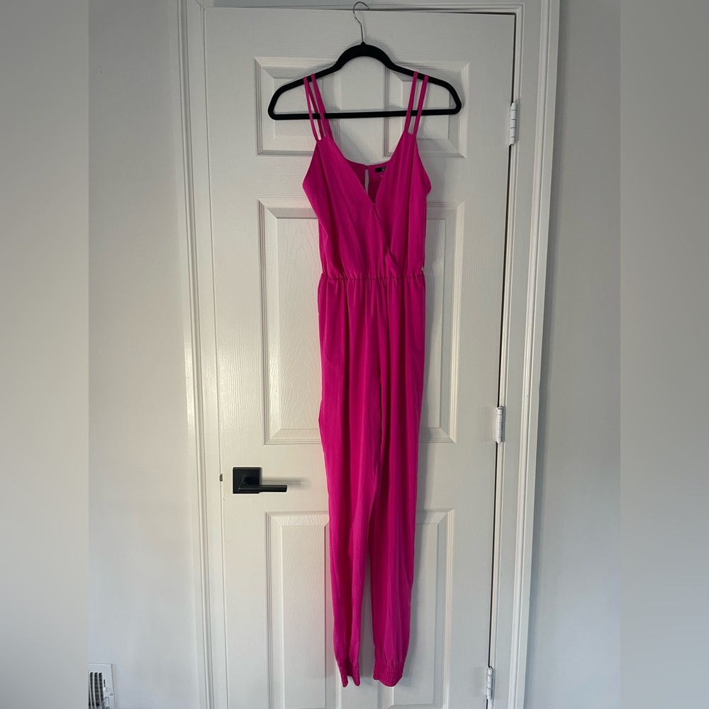 Hot pink jumpsuit